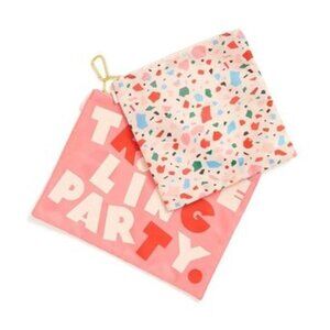 Ban.do Large Carryall Duo Travel Pouches 'Traveling Party' NWT